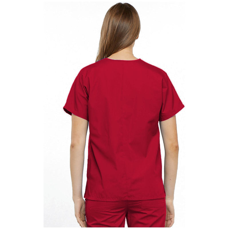 red - V-Neck Top