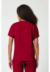 Red - Cherokee WW Originals Women Scrub Top - Back View