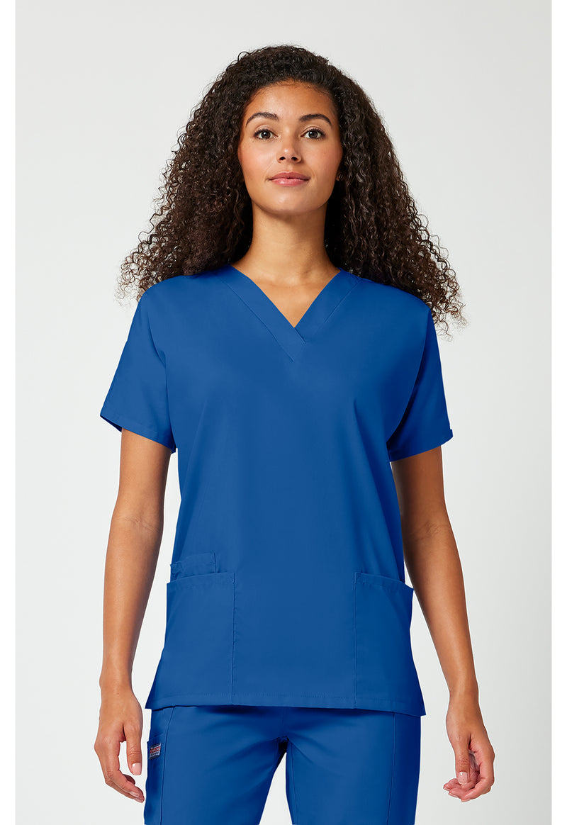 Royal - Cherokee WW Originals Women Scrub Top - Front View