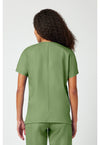 Sage Green - Cherokee WW Originals Women Scrub Top - Back View