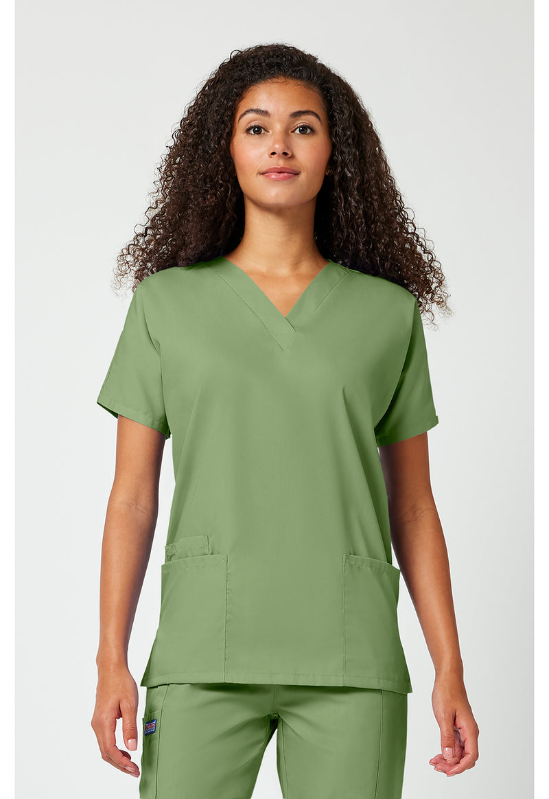 Sage Green - Cherokee WW Originals Women Scrub Top - Front View