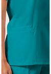 Teal Blue - Women's V-Neck Scrub Top (View 3)