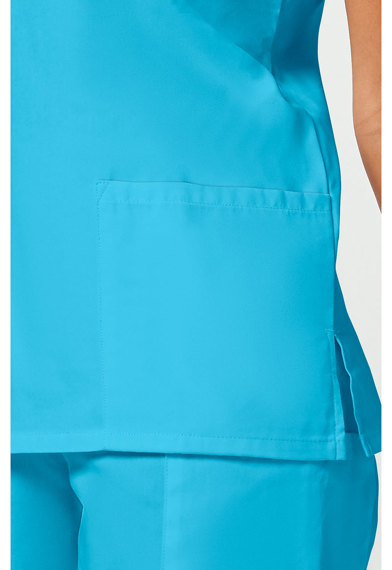 Turquoise - Women's V-Neck Scrub Top (View 4)