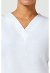 White - Women's V-Neck Scrub Top (View 2)