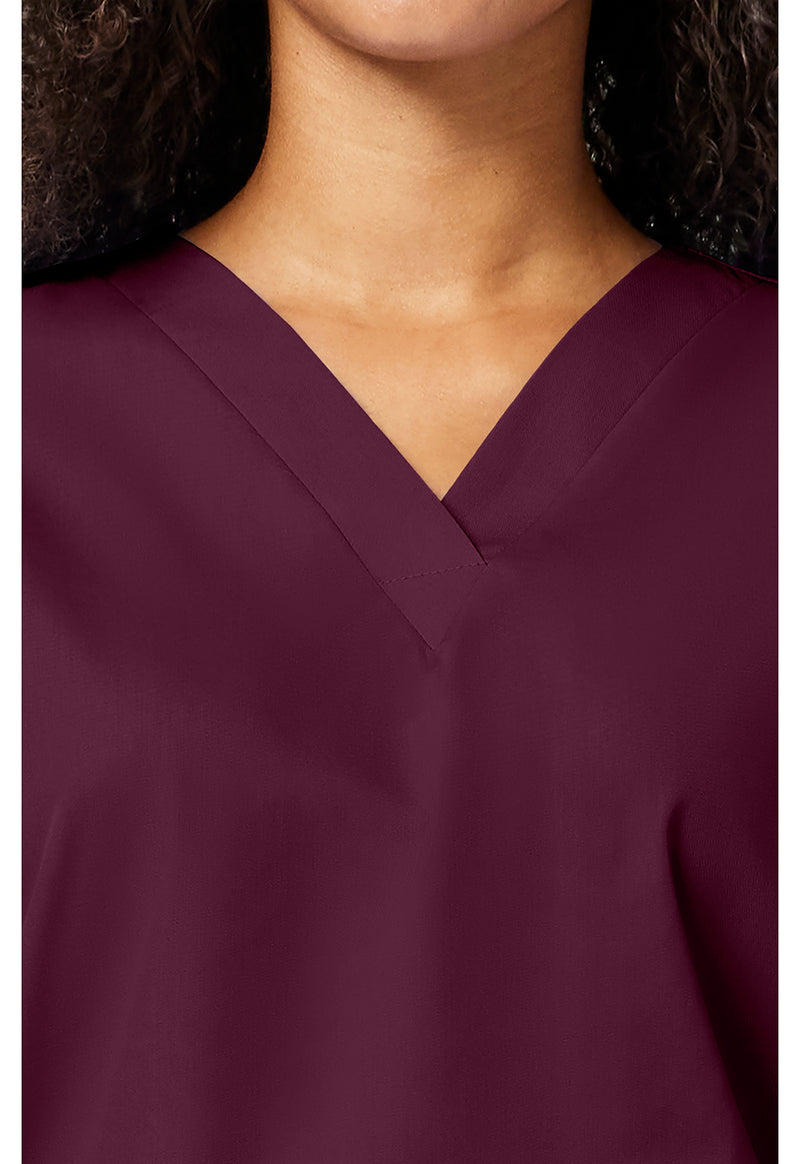 Wine - Women's V-Neck Scrub Top (View 2)