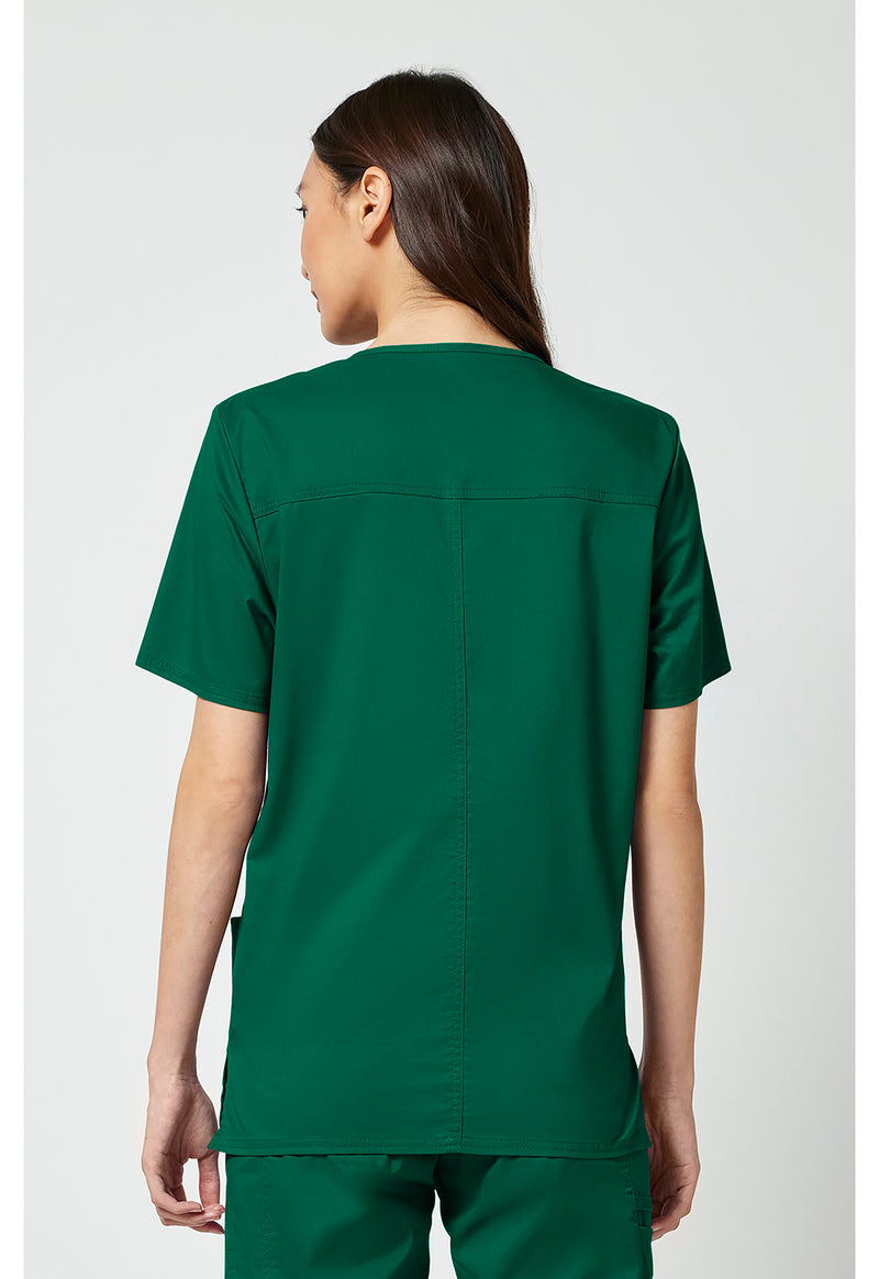 hunter green - Unisex V-Neck Top (Back)