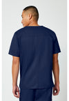 navy - Unisex V-Neck Top (Back)