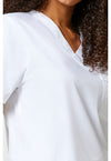 white - Unisex V-Neck Top (View 2)