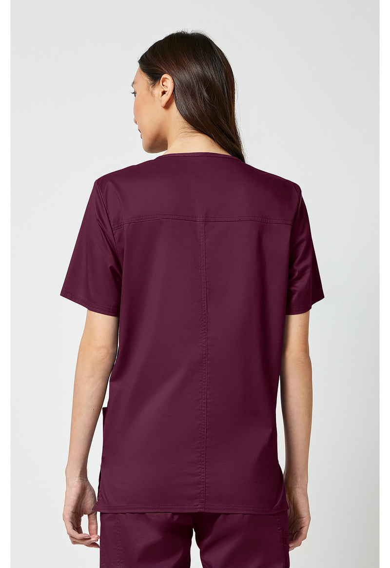 wine - Unisex V-Neck Top (Back)
