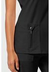 Black - V-Neck Top (View 3)