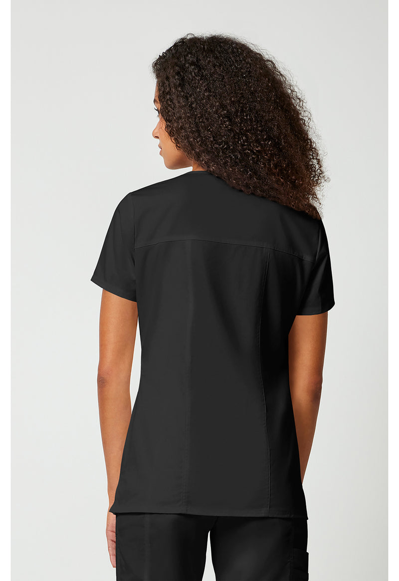 Black - V-Neck Top (Back)