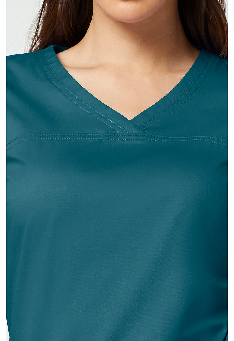 Caribbean Blue - V-Neck Top (View 2)
