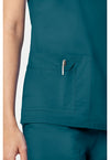 Caribbean Blue - V-Neck Top (View 3)