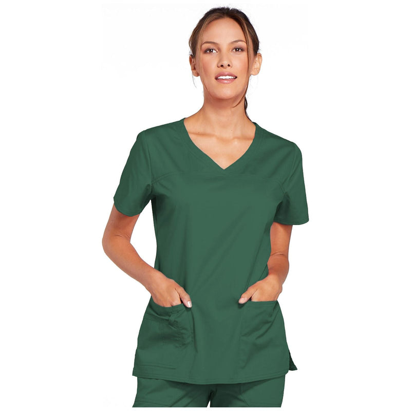 hunter green - V-Neck Top