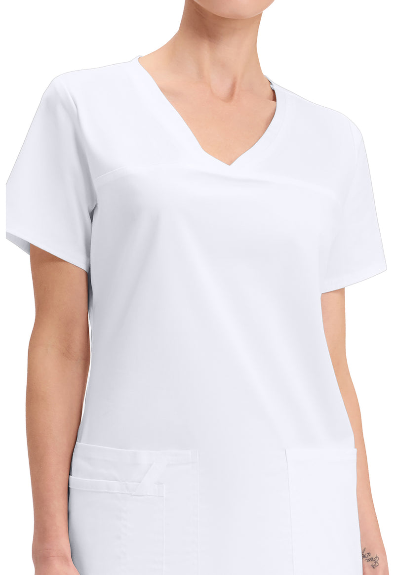 White - V-Neck Top (View 2)