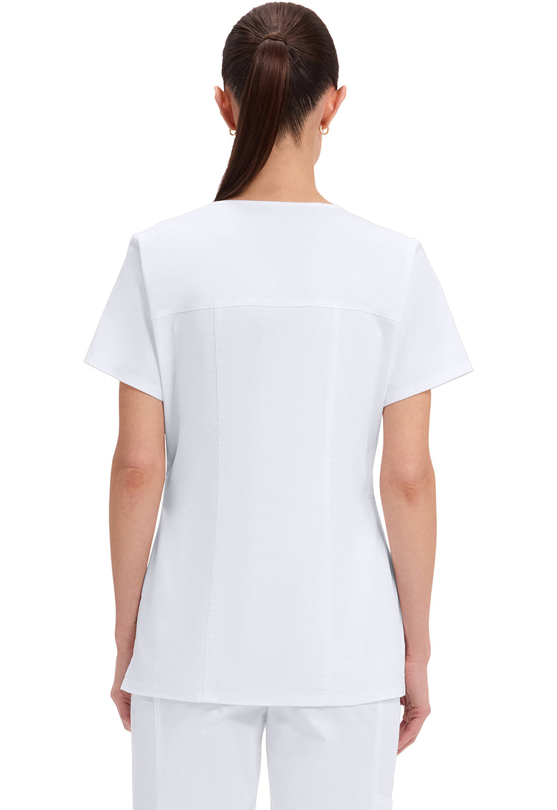 White - V-Neck Top (Back)