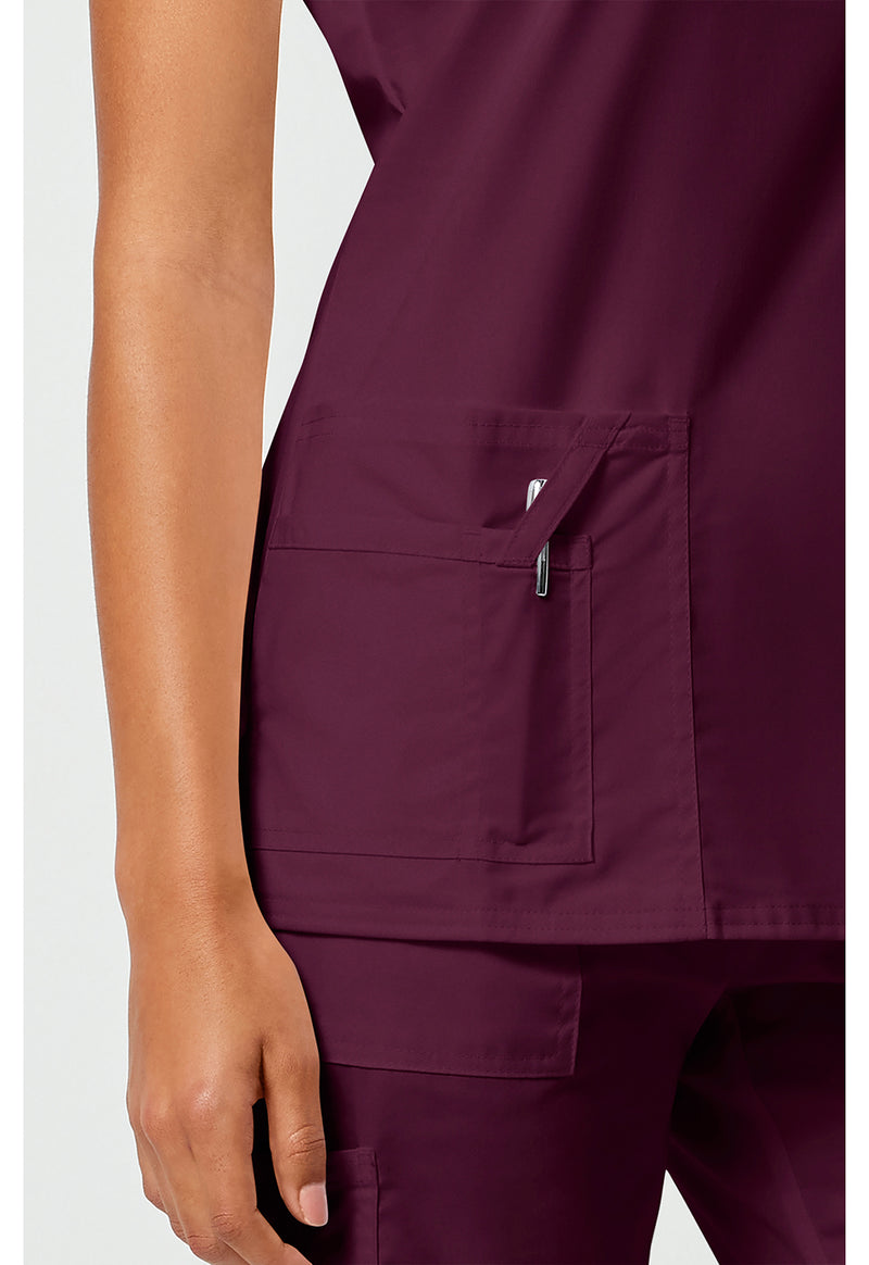 Wine - V-Neck Top (View 3)