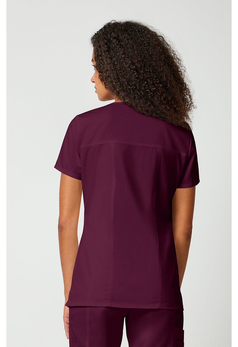 Wine - V-Neck Top (Back)