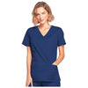 navy - Mock Wrap Top