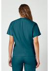 Caribbean Blue - Cherokee WW Originals Unisex Scrub Top - Back View
