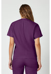 Eggplant - Cherokee WW Originals Unisex Scrub Top - Back View