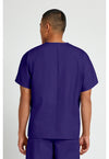 Grape - Cherokee WW Originals Unisex Scrub Top - Back View