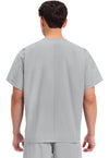 Grey - Cherokee WW Originals Unisex Scrub Top - Back View