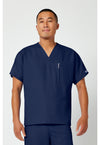 Navy - Cherokee WW Originals Unisex Scrub Top - Front View