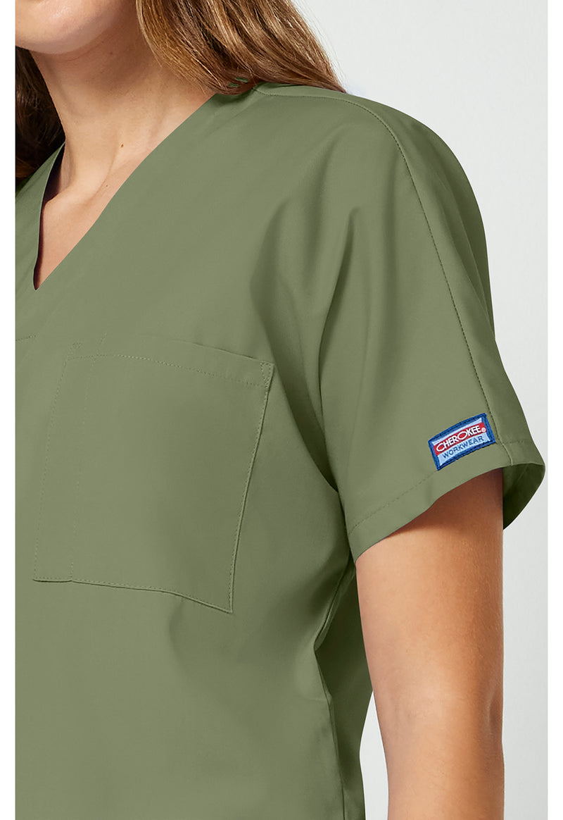 Olive - Unisex V-Neck Tunic (View 2)