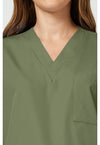 Olive - Unisex V-Neck Tunic (View 3)