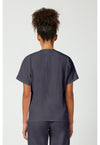 Pewter - Cherokee WW Originals Unisex Scrub Top - Back View