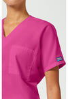 Shocking Pink - Unisex V-Neck Tunic (View 3)
