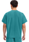Teal Blue - Cherokee WW Originals Unisex Scrub Top - Back View