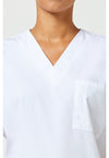 White - Unisex V-Neck Tunic (View 2)