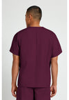 Wine - Cherokee WW Originals Unisex Scrub Top - Back View