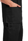 Black - Unisex V-Neck Scrub Top (View 3)