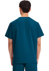 Caribbean Blue - Cherokee WW Originals Unisex Scrub Top - Back View