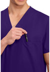 Grape - Unisex V-Neck Scrub Top (View 2)