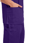 Grape - Unisex V-Neck Scrub Top (View 3)