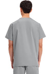 Grey - Cherokee WW Originals Unisex Scrub Top - Back View