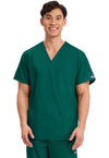 Hunter Green - Cherokee WW Originals Unisex Scrub Top - Front View