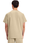 Khaki - Cherokee WW Originals Unisex Scrub Top - Back View