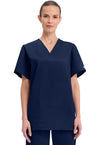 Navy - Cherokee WW Originals Unisex Scrub Top - Front View