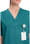 teal blue - Unisex V-Neck Top (View 2)