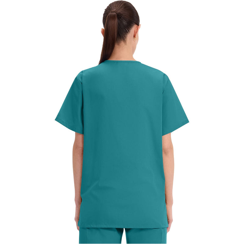 teal blue - Unisex V-Neck Top