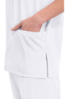 White - Unisex V-Neck Scrub Top (View 3)