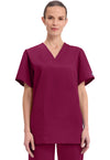Wine - Cherokee WW Originals Unisex Scrub Top - Front View