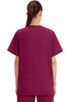 Wine - Cherokee WW Originals Unisex Scrub Top - Back View