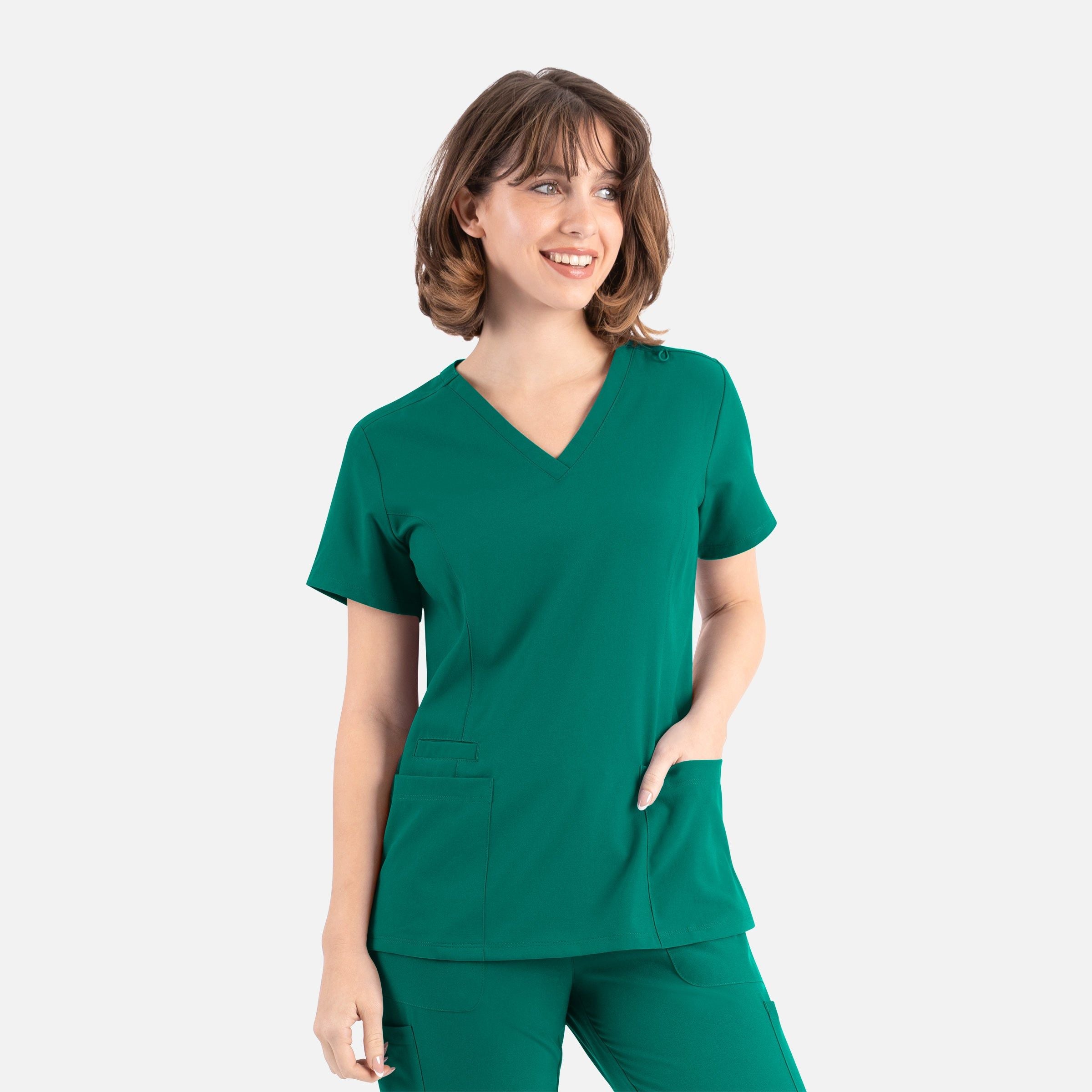 Womens Double V-Neck Top – AP-UNIFORMS