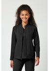 BLACK - Healing Hands Purple Label Women Scrub Jacket - Front View